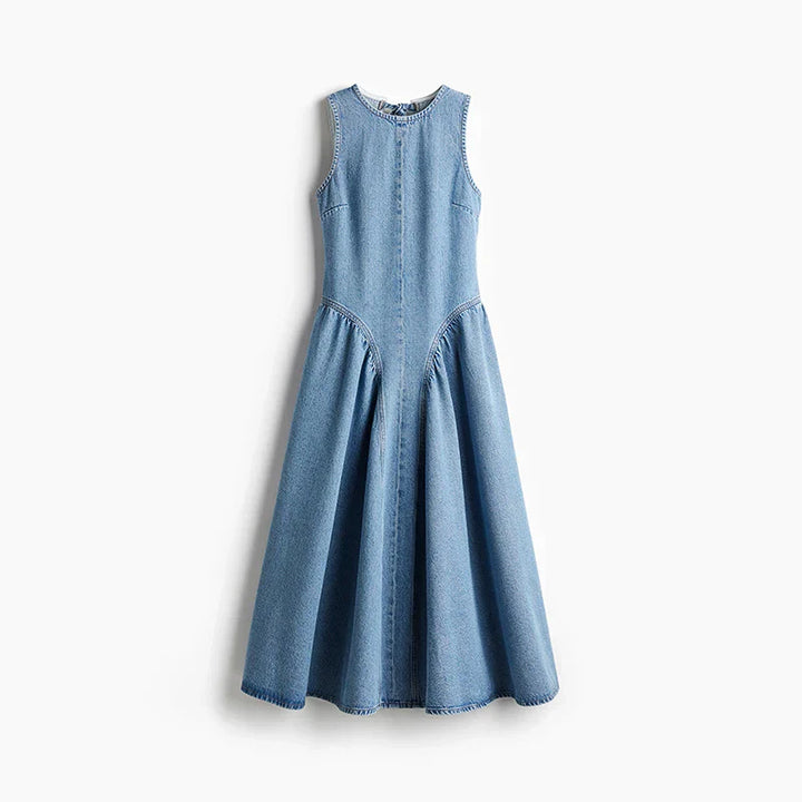 Petra | Open-Back Denim Dress