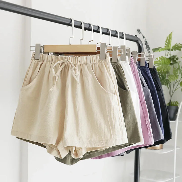 Eugenia | Solid Colour Elastic Waist Shorts