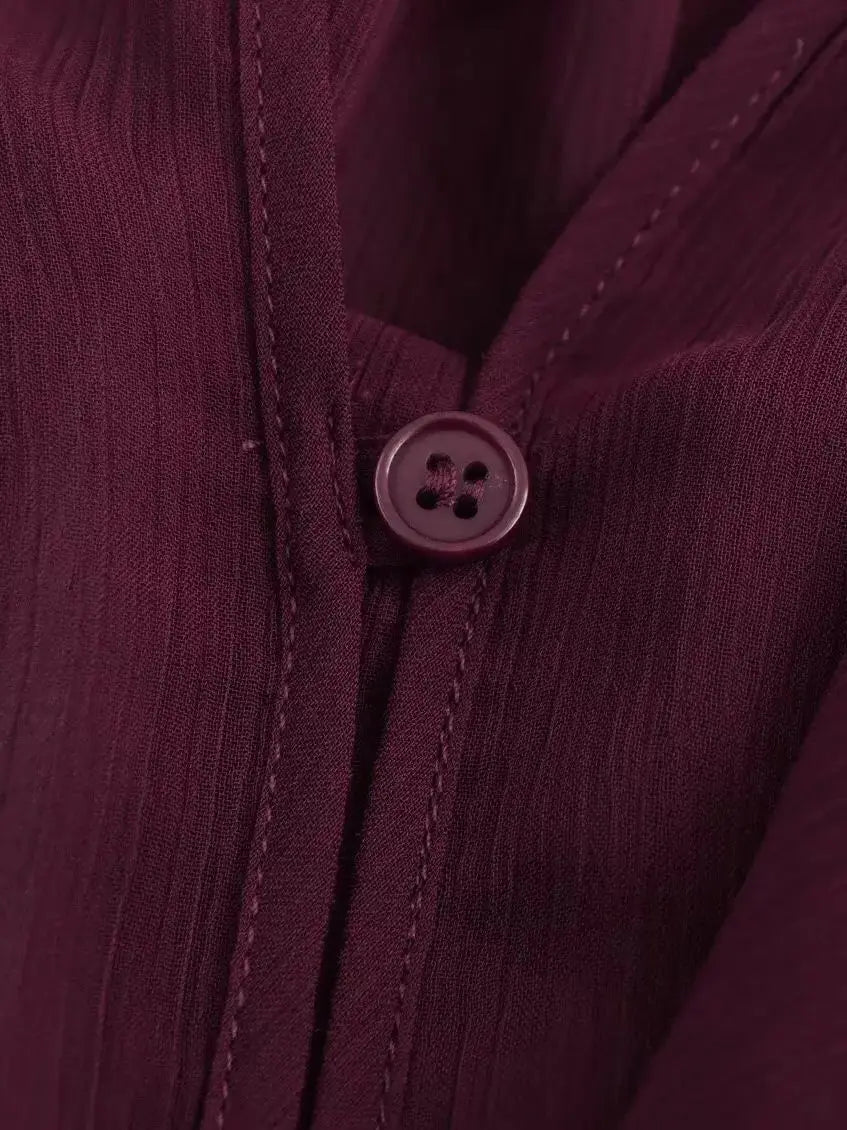 Jacklyn | Elegant V-Neck Tiered Blouse