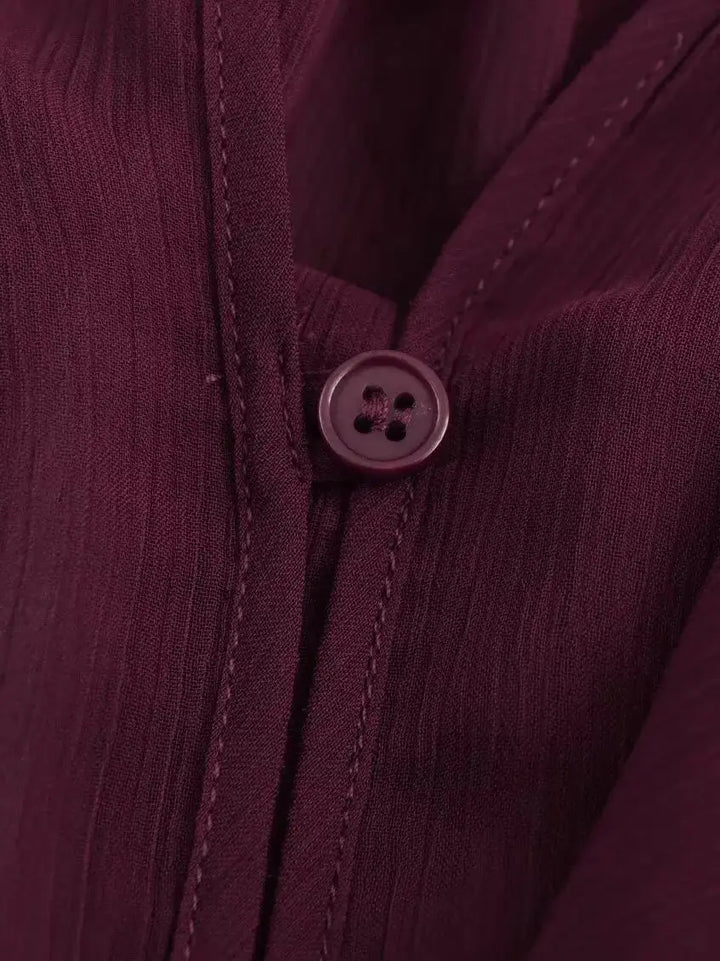 Jacklyn | Elegant V-Neck Tiered Blouse