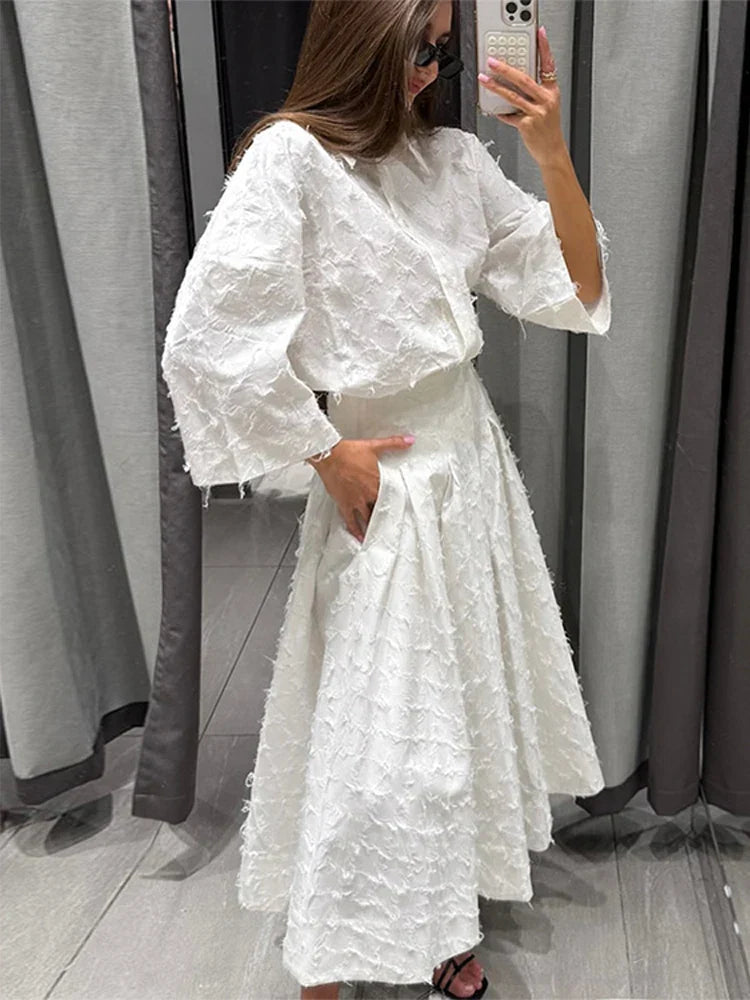 Rina | Pleated Skirt Set