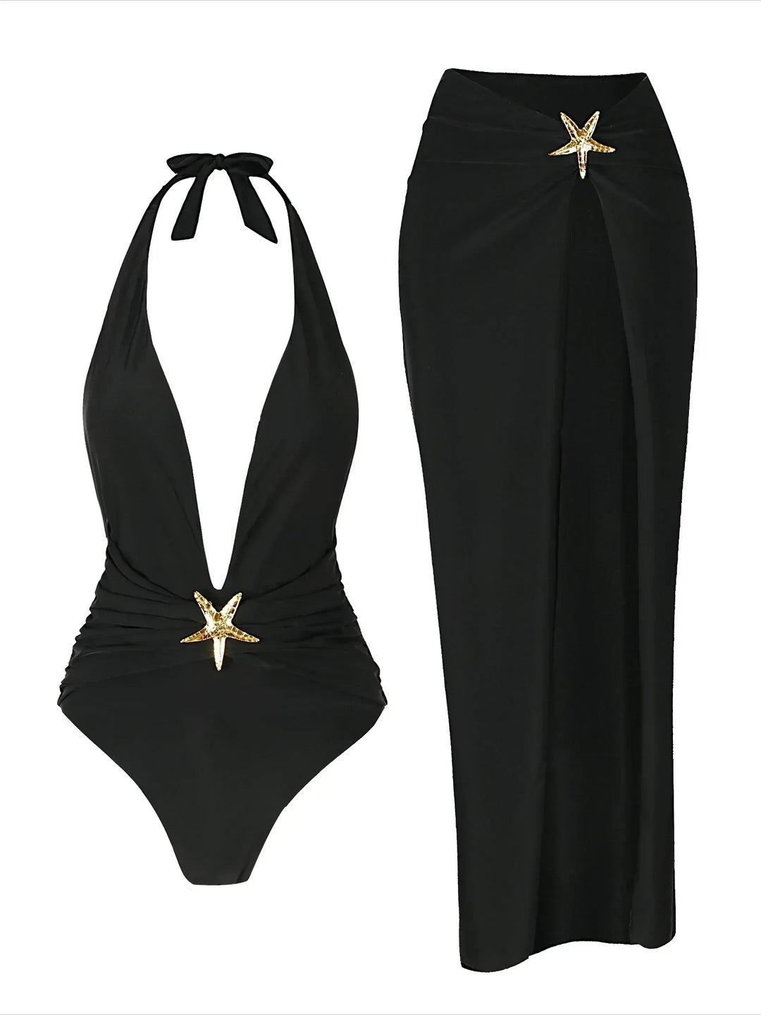 Evangeli | Starfish Bikini Set with Flowy Skirt