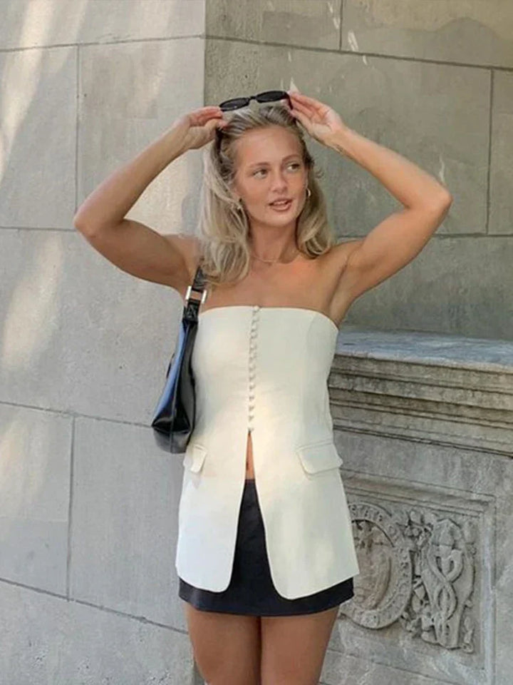 Claudia | Strapless Flap Top