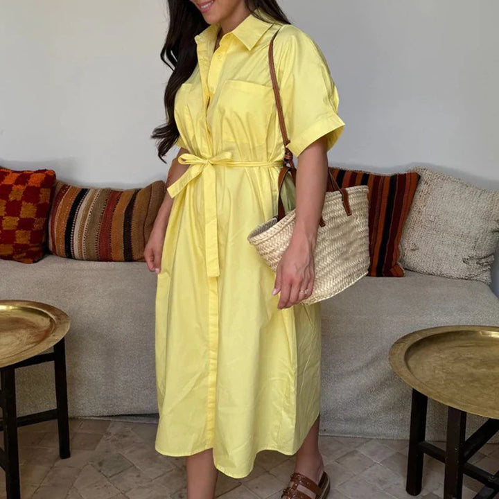 Samira | Elegant Tie-Up Shirt Dress
