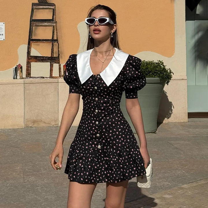 Elodie | Elegant Puff Sleeve Mini Dress