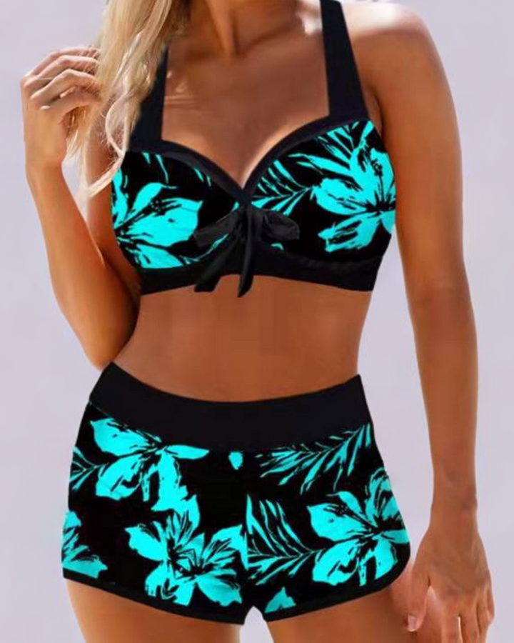 Sherrie | High-Waisted Swimsuit with Flowers