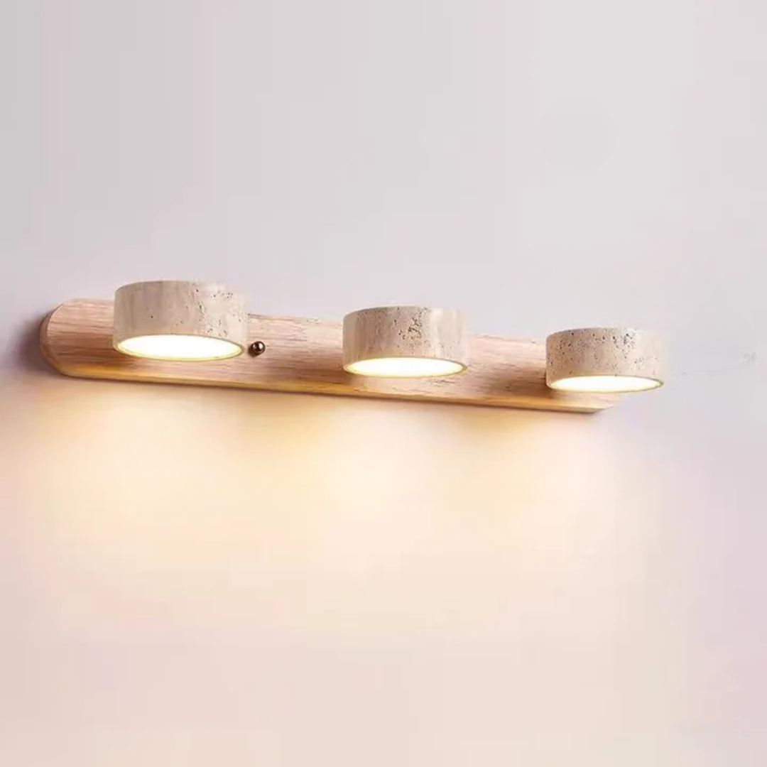 StoneBeam | Warm Rotatable Triple-Head Wall Light