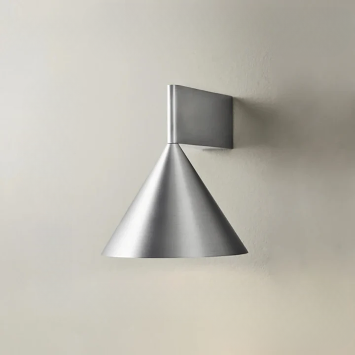 Modern Brushed Aluminum Cone Wall Lamp