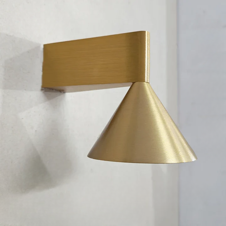 Modern Brushed Aluminum Cone Wall Lamp