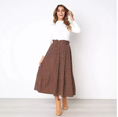 Nara | Polkadot Midi Skirt