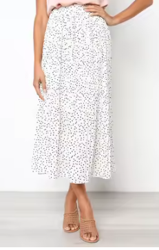 Nara | Polkadot Midi Skirt