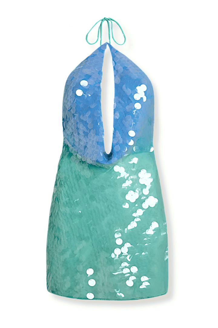 Kendra | Sparkling Halter Neck Mini Dress