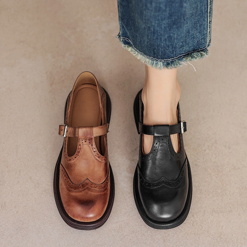 Elisa | Classic Leather Mary Janes for Women