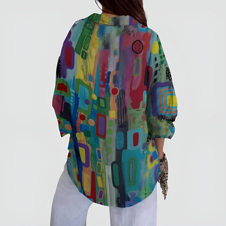 Blanka | Blouse with Geometric Pattern