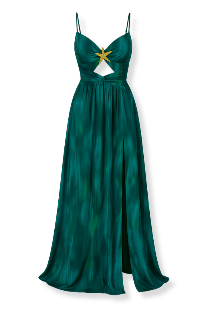 Saphire | Emerald Allure Cut-Out Dress