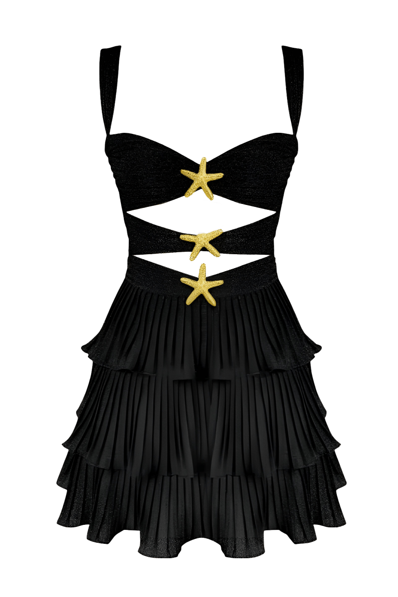 Faridah | Shiny Star Cutout Mini Dress
