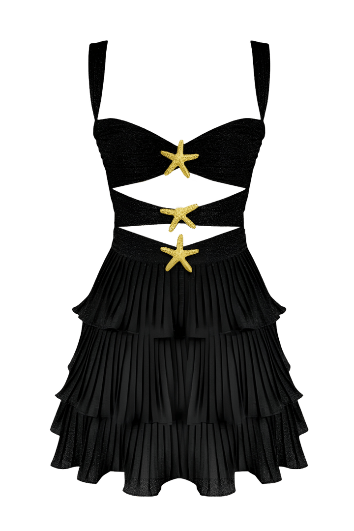 Faridah | Shiny Star Cutout Mini Dress