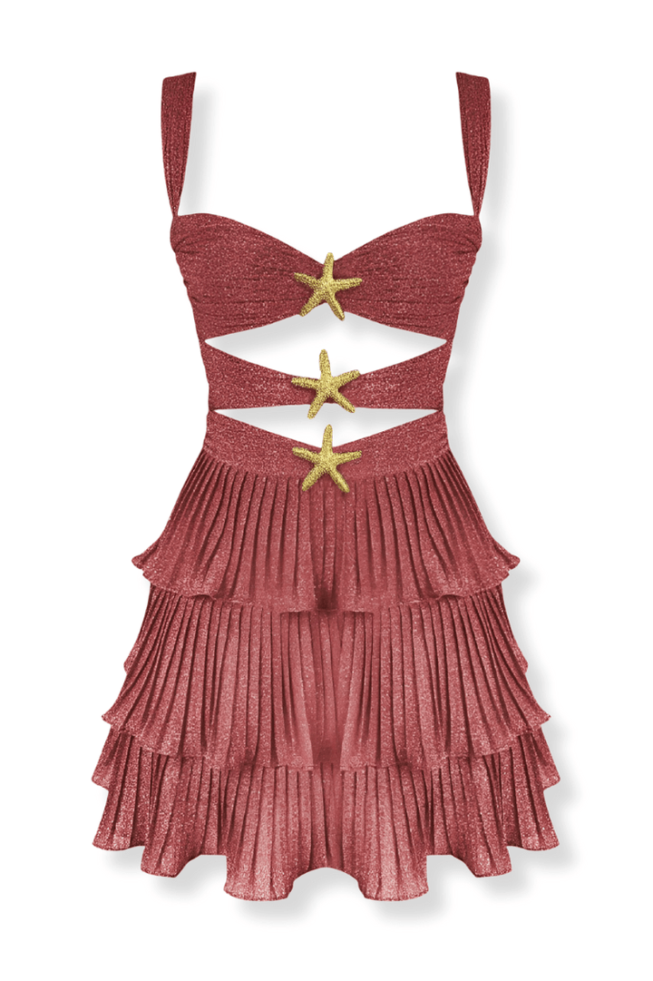 Faridah | Shiny Star Cutout Mini Dress