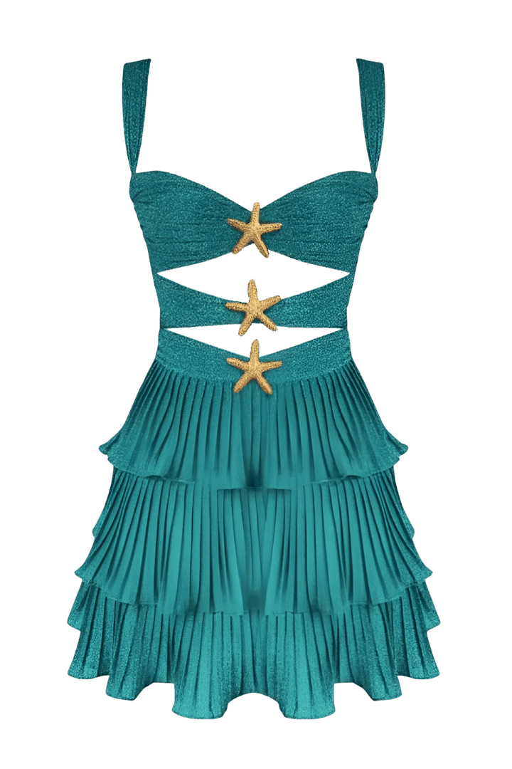 Faridah | Shiny Star Cutout Mini Dress